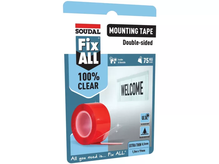 Fix ALL Mounting Tape Clear 19mm